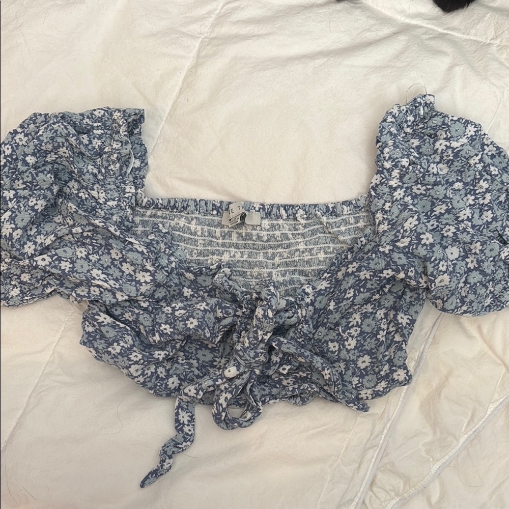 Floral Blue Top